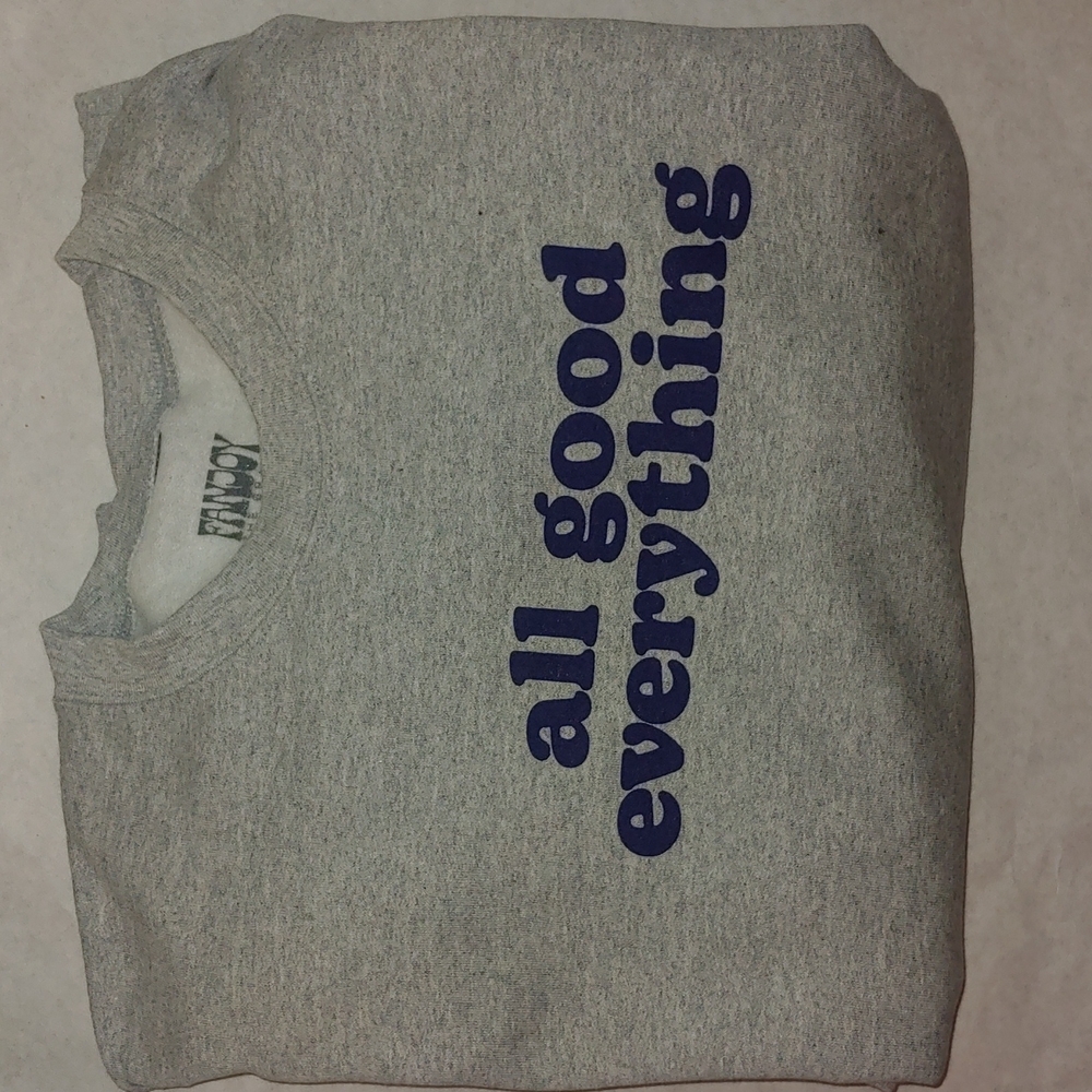 Fanjoy Crew neck Swetshirt Gray Navy Size Large Men's NWOT NEW